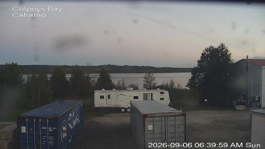 Live camera feed from Caframo in Georgian Bluffs, Ontario, Canada