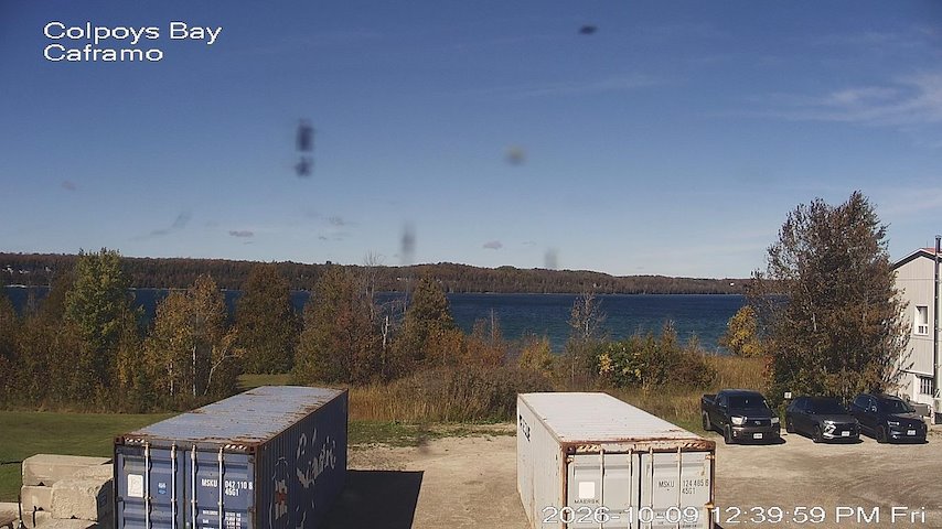 Live camera feed from Caframo in Georgian Bluffs, Ontario, Canada