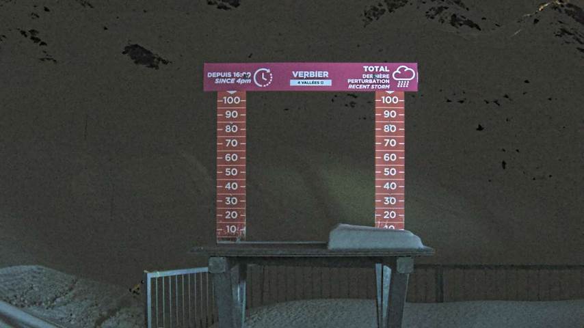 La Chaux 2'265 m. - Hauteur de neige Image