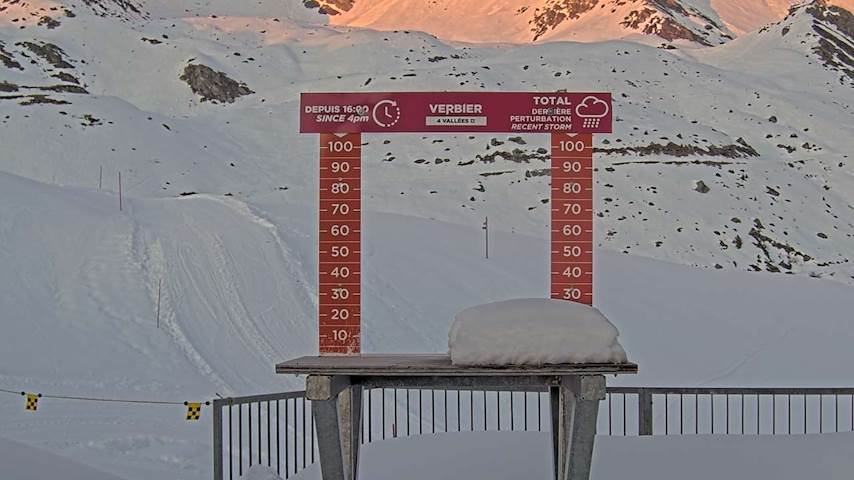 La Chaux 2'265 m. - Hauteur de neige Image