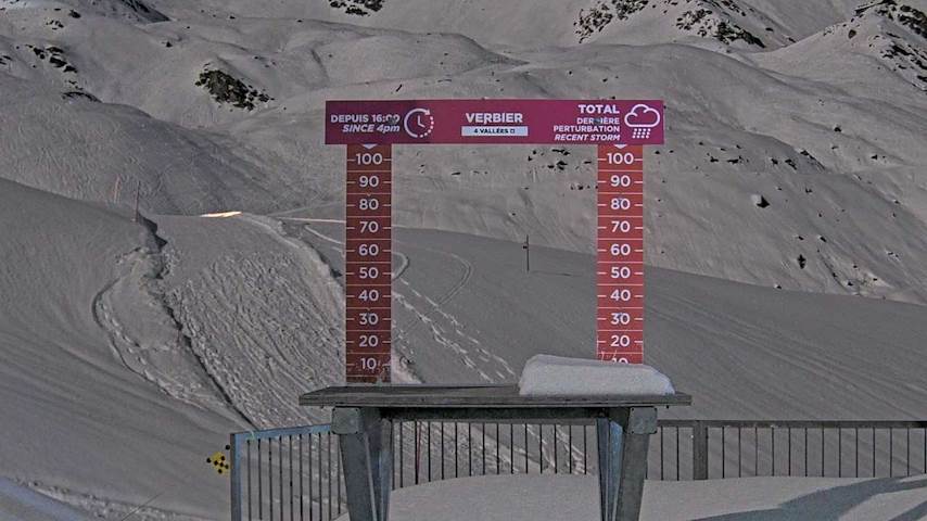 La Chaux 2'265 m. - Hauteur de neige Image