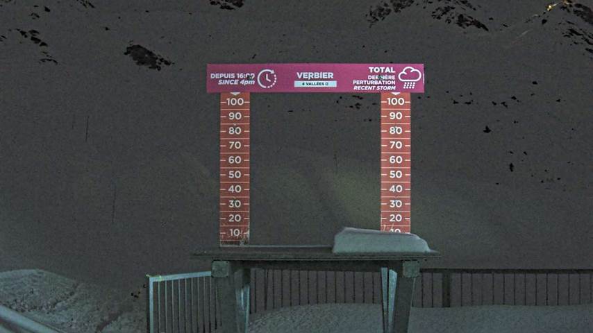 La Chaux 2'265 m. - Hauteur de neige Image