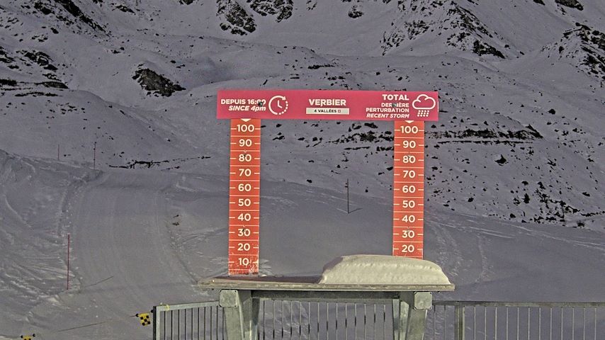 La Chaux 2'265 m. - Hauteur de neige Image