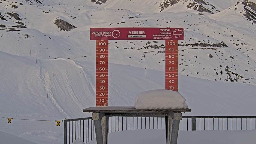 La Chaux 2'265 m. - Hauteur de neige Image