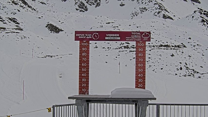 La Chaux 2'265 m. - Hauteur de neige Image