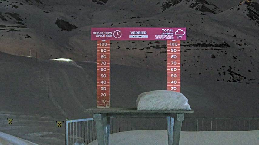 La Chaux 2'265 m. - Hauteur de neige Image