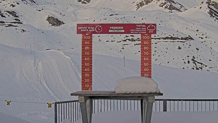 La Chaux 2'265 m. - Hauteur de neige Image