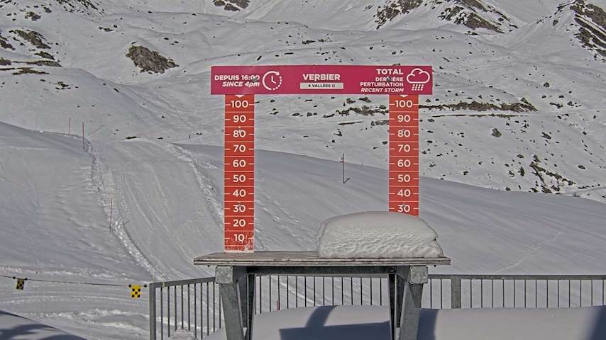 La Chaux 2'265 m. - Hauteur de neige Image