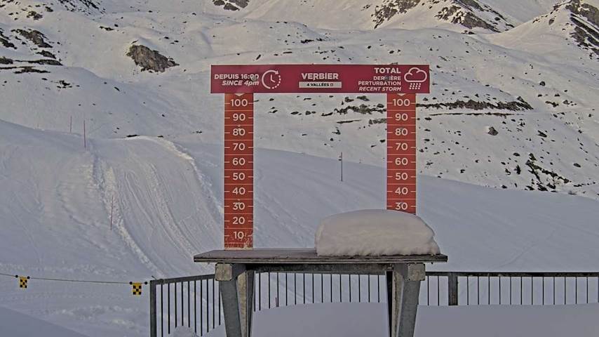 La Chaux 2'265 m. - Hauteur de neige Image