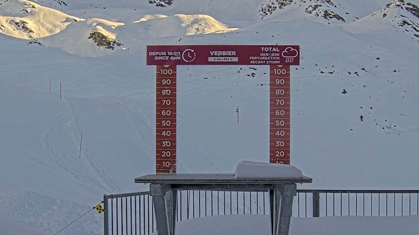 La Chaux 2'265 m. - Hauteur de neige Image