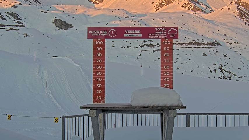 La Chaux 2'265 m. - Hauteur de neige Image