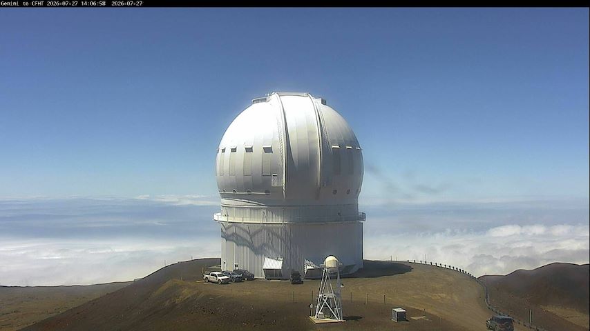 Živý kamerový kanál z Canada-France-Hawaii Telescope - North v Hawaii