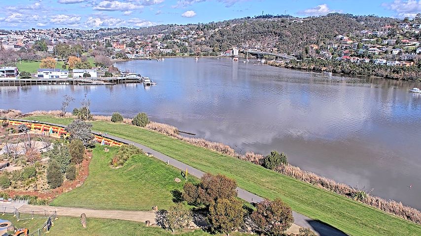 Canal de câmera ao vivo de Tamar Estuary em Launceston, Tasmania